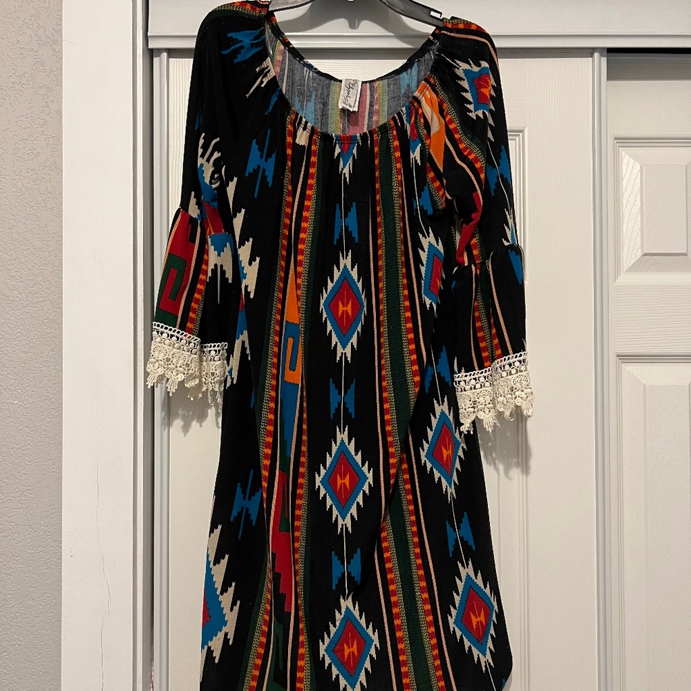 Aztec print inspired dress